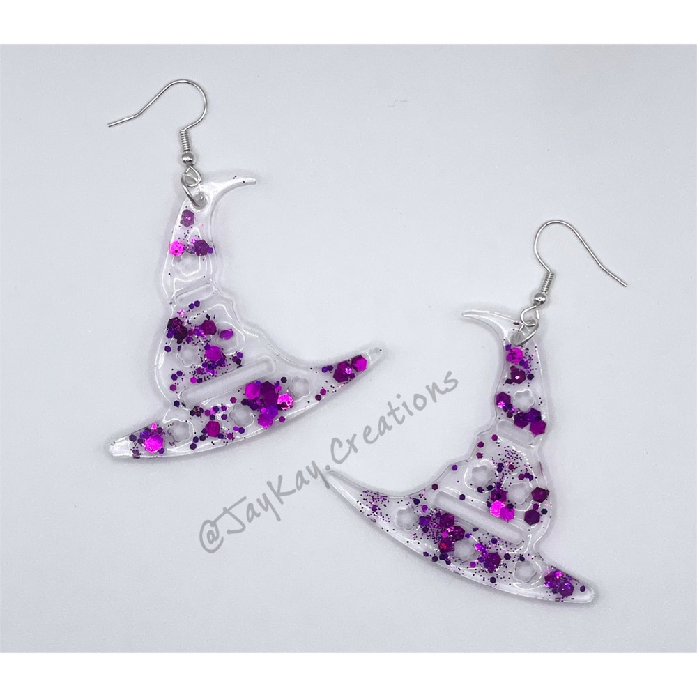 Witch hat earrings